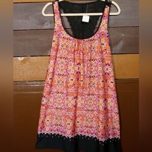 XL Boho Style Pink/orange Black Racer back Nightgown